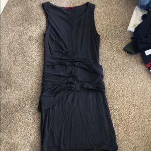 Velvet navy blue dress